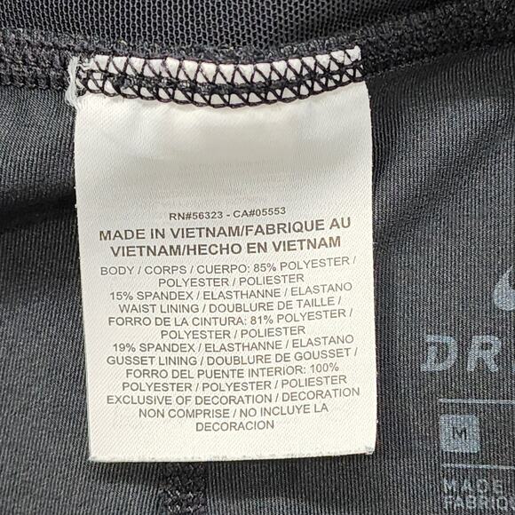 Nike Leggings Womens M Black White Power Running Ankle Training Workout Gym - Picture 4 of 10